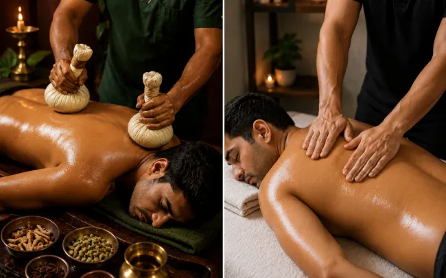 difference between kizhi therapy and a regular massage