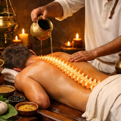 Ayurvedic spine care and pain management treatment at Brahmi Ayurvedic Clinic Dubai